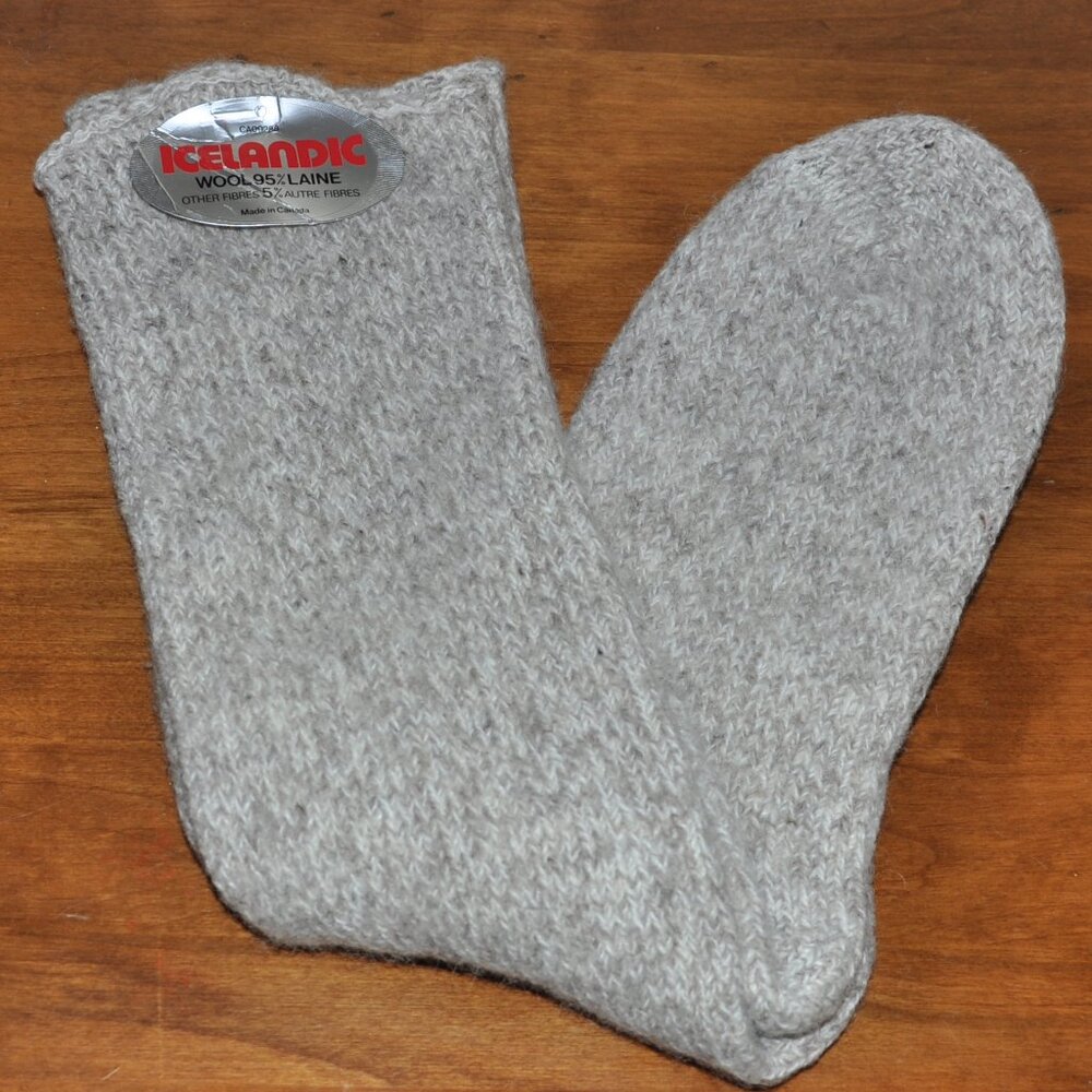 Icelandic Wool Knit Socks Made in Canada New with tag